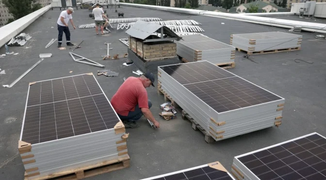 Ucrania se apresura a adquirir paneles de fotovoltaica mientras Rusia golpea su red eléctrica