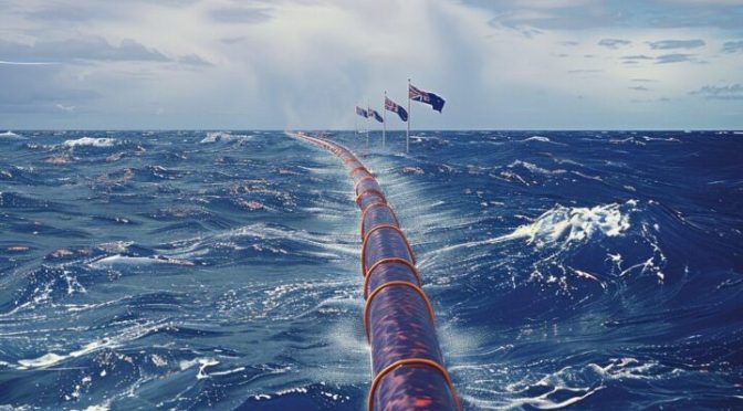 4.300 KM de un cable submarino gigante enviará energía fotovoltaica desde Australia a Singapur