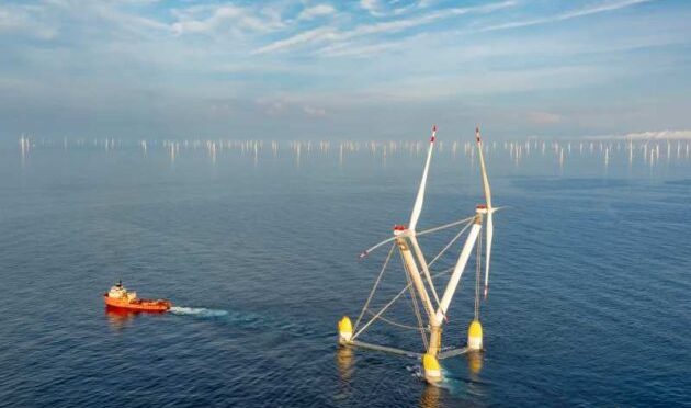 La gigantesca plataforma eólica flotante de 16,6 MW de Mingyang comienza a operar en China