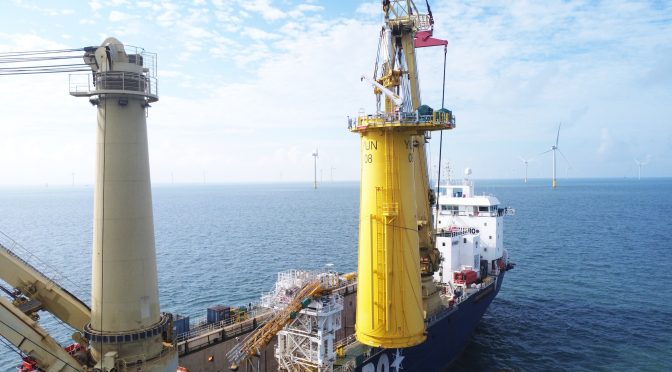 Jumbo Offshore completa el alcance de la TP T&I en la eólica marina Yunlin