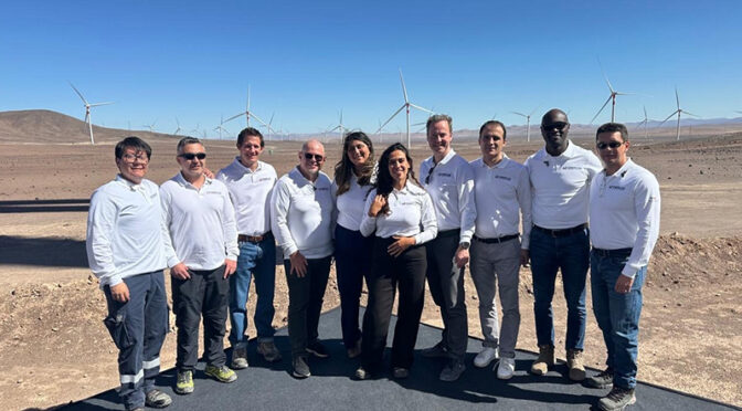 Inauguración de la gran central de energía eólica Horizonte en Chile